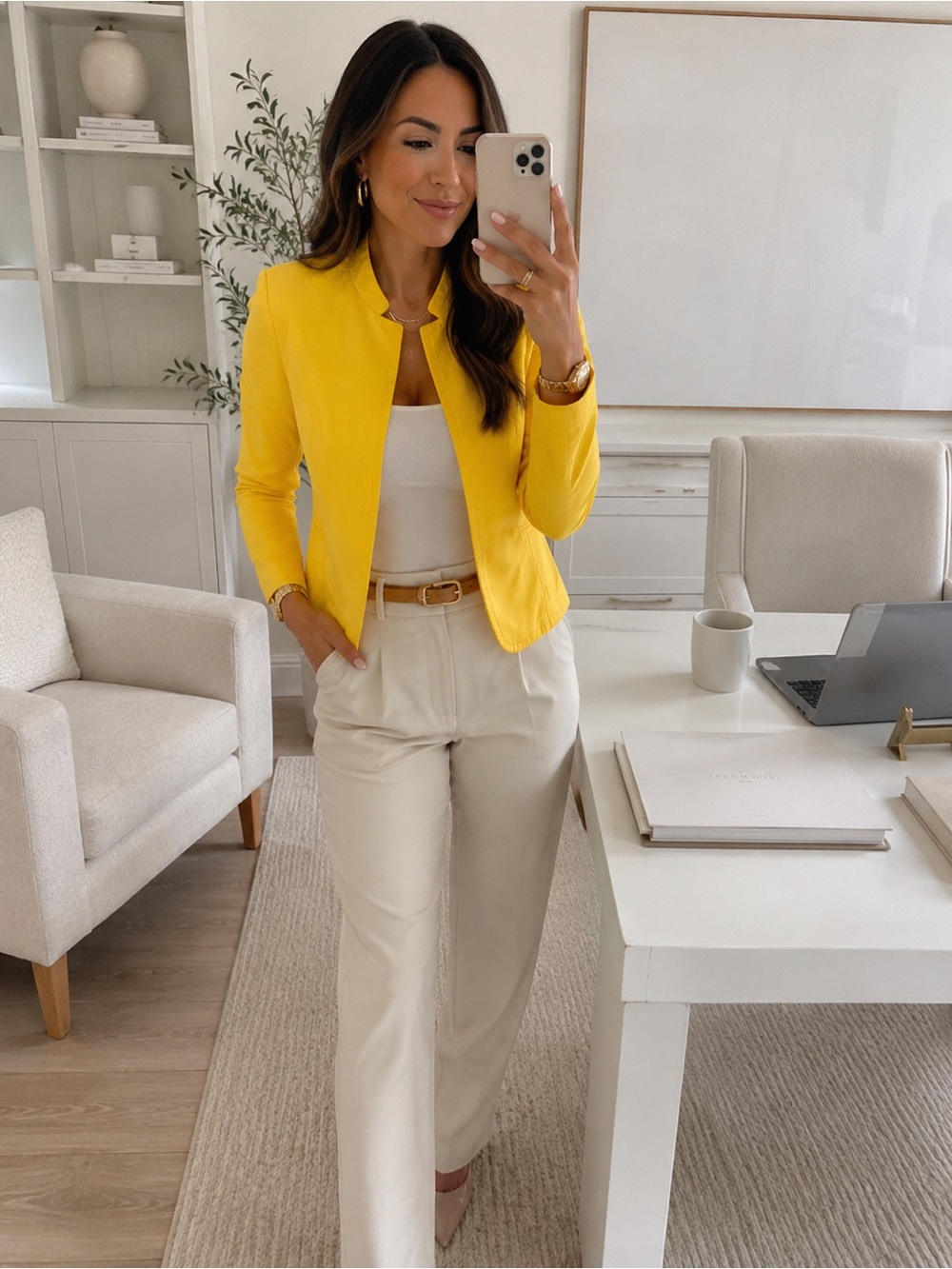 Neiman Marcus Vibrant Yellow Blazer